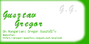 gusztav gregor business card